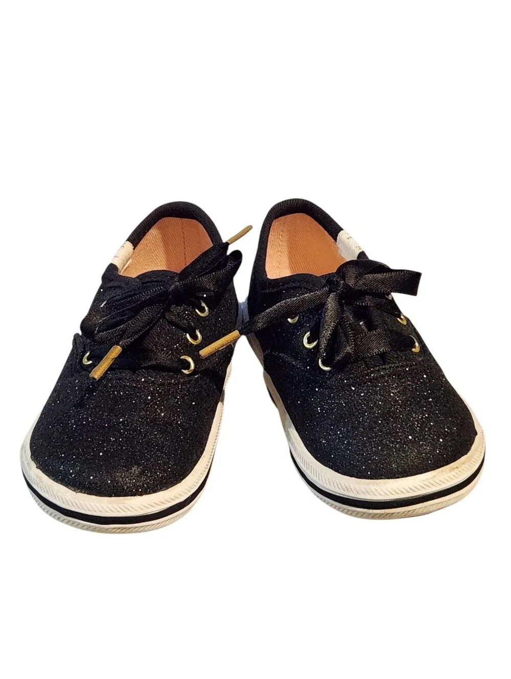 Kate Spade X Keds Black Glitter Crib Sneakers Baby ✨